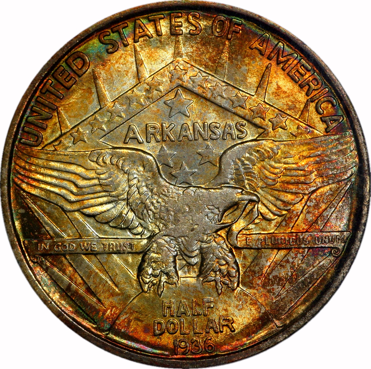 1935 1939 Arkansas Centennial Half Dollar Commemorative Coins